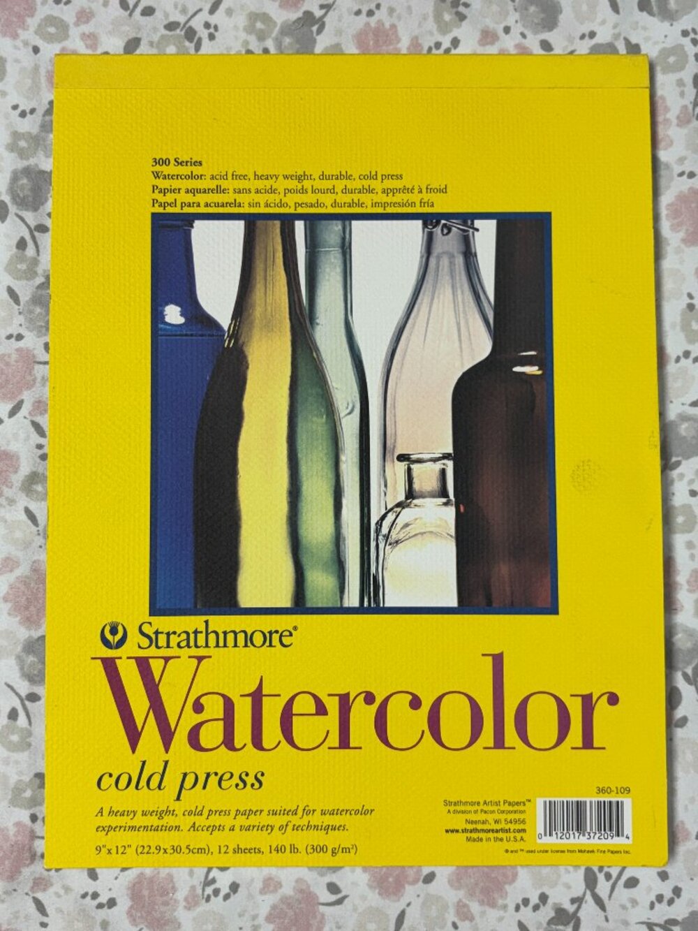 Strathmore Watercolor Paper, 12 Sheets, 140lb, 9x12 inch size, Heavyweight